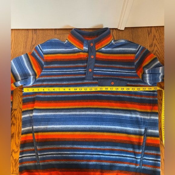 Eddie Bauer Mens Striped 1/4 Snap Fleece Sweater Size XL - Picture 10 of 10